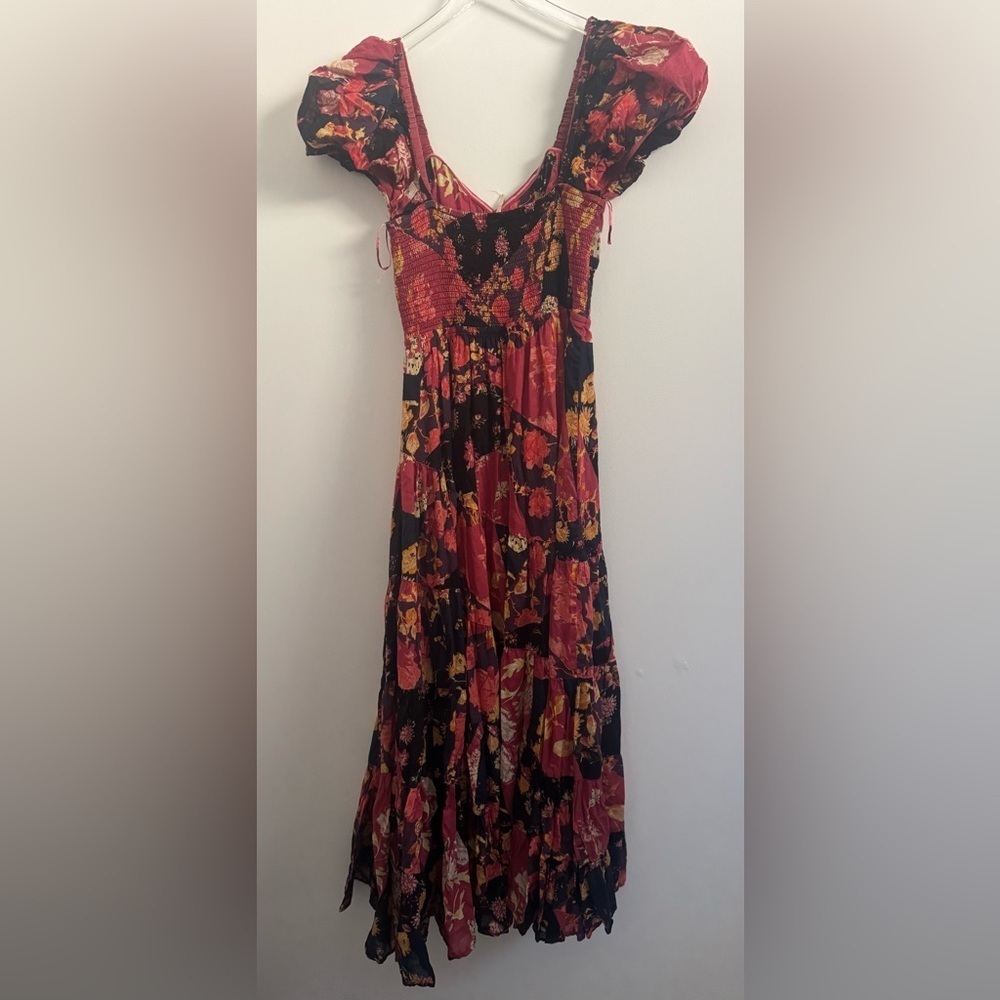 NEW Free People sundrenched short sleeve maxi dress Large B224 - Picture 6 of 7
